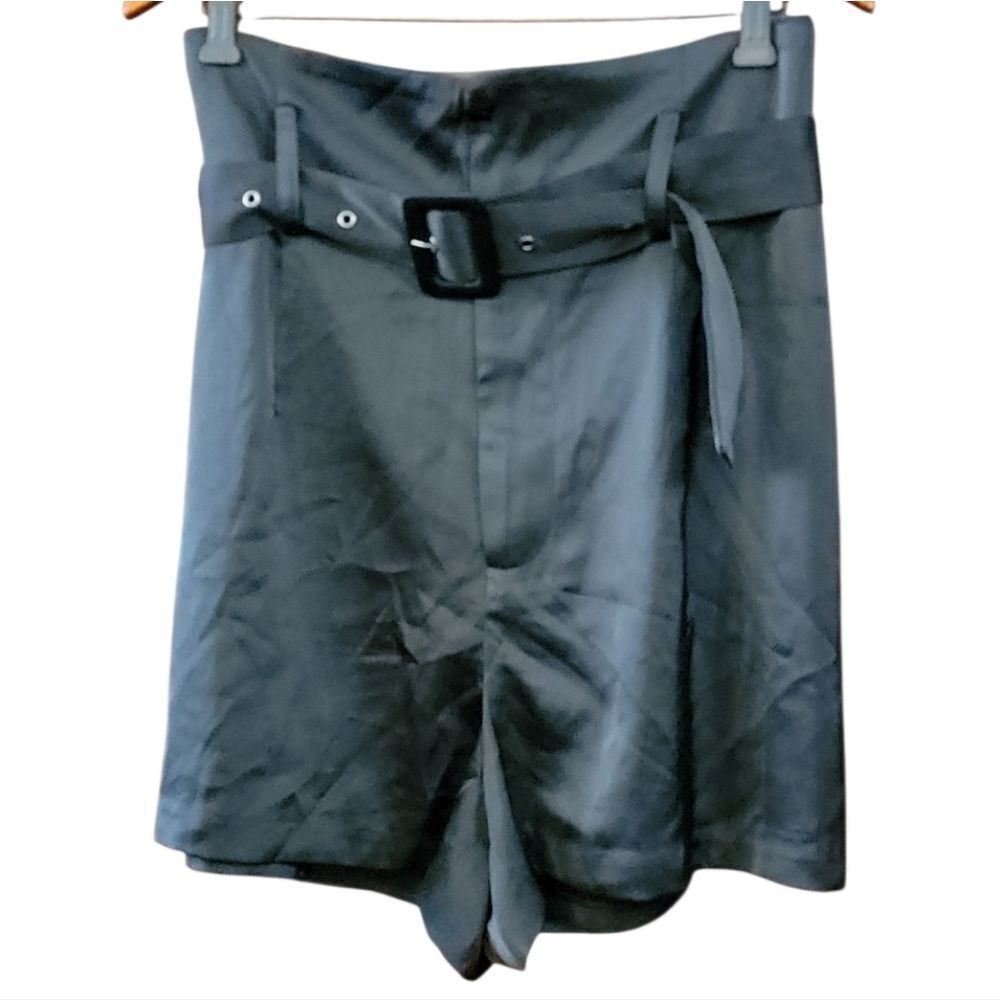 Fashion NovaSatin Belted Shorts
